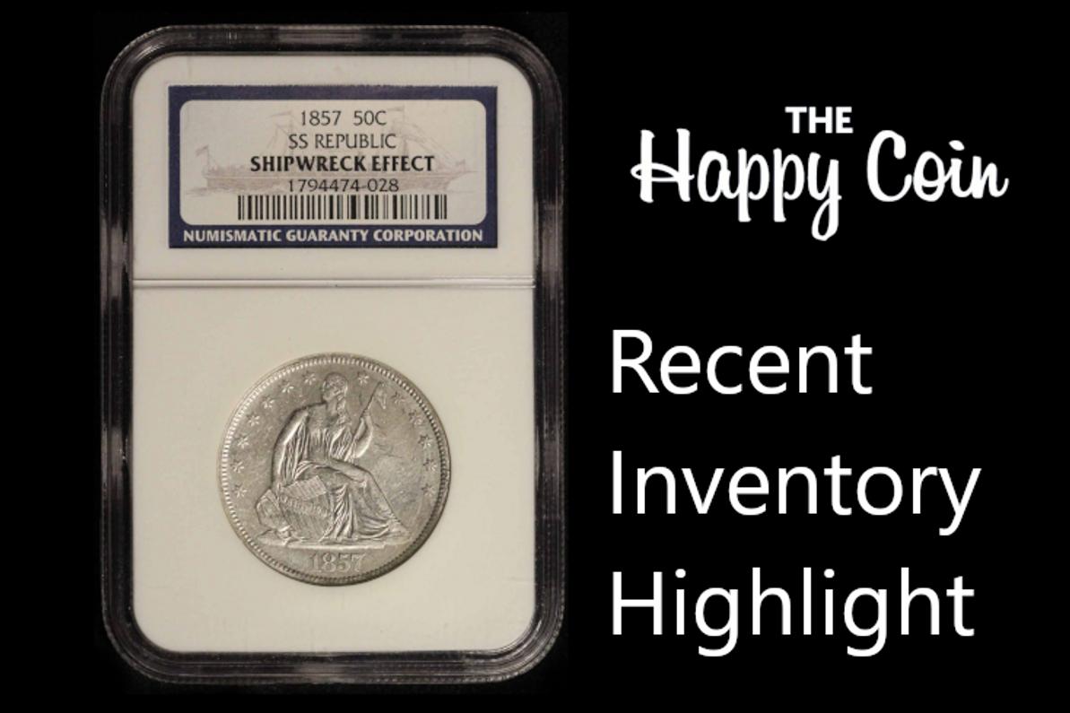 Recent Inventory Highlight: 1857 Seated Liberty Half Dollar - SS ...